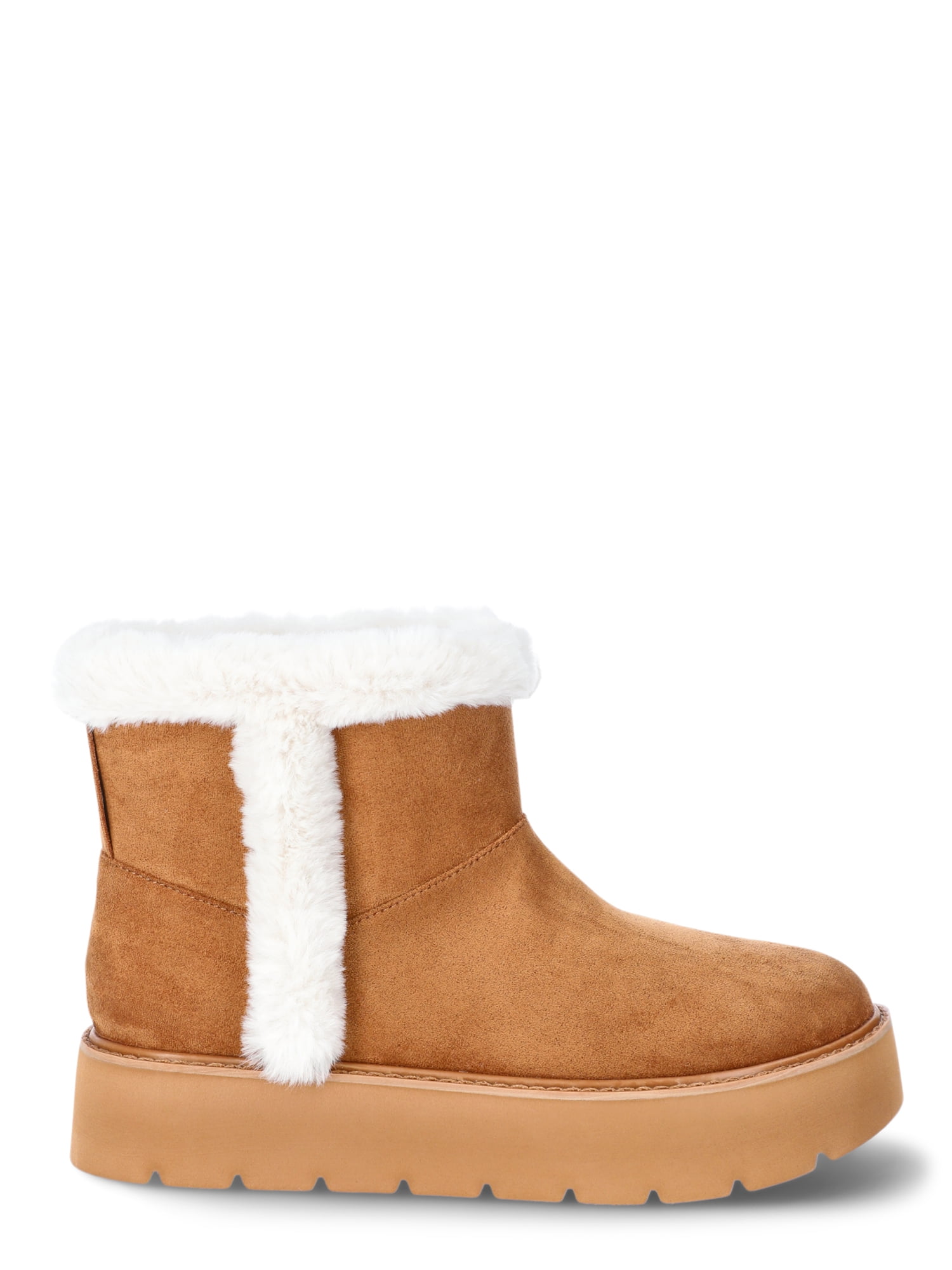Time and Tru Women's Platform Mini Cozy Boots