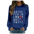 thumbnail image 1 of TINZ Chandail à Capuche Tendance pour Femmes, Imprimé Lettre, Col Rond, Automne & Hiver, Manches Longues, Veste à Cordon, Chandails en Molleton Col pour Femmes, 1 of 4