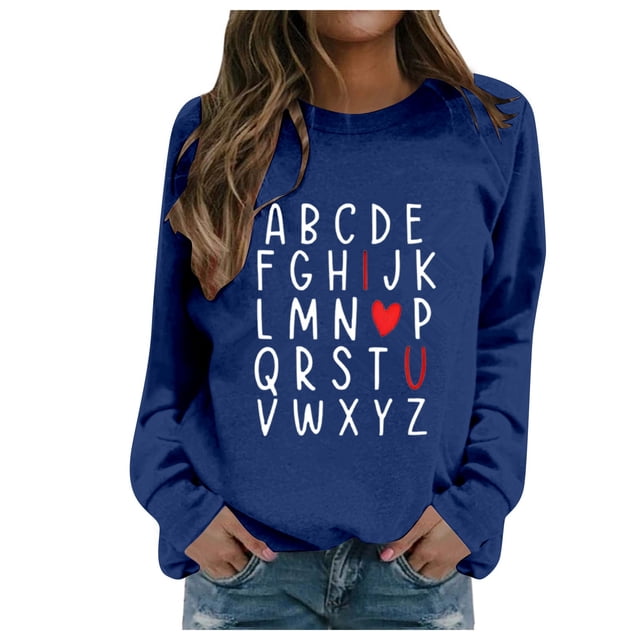 TINZ Chandail à Capuche Tendance pour Femmes, Imprimé Lettre, Col Rond, Automne & Hiver, Manches Longues, Veste à Cordon, Chandails en Molleton Col pour Femmes