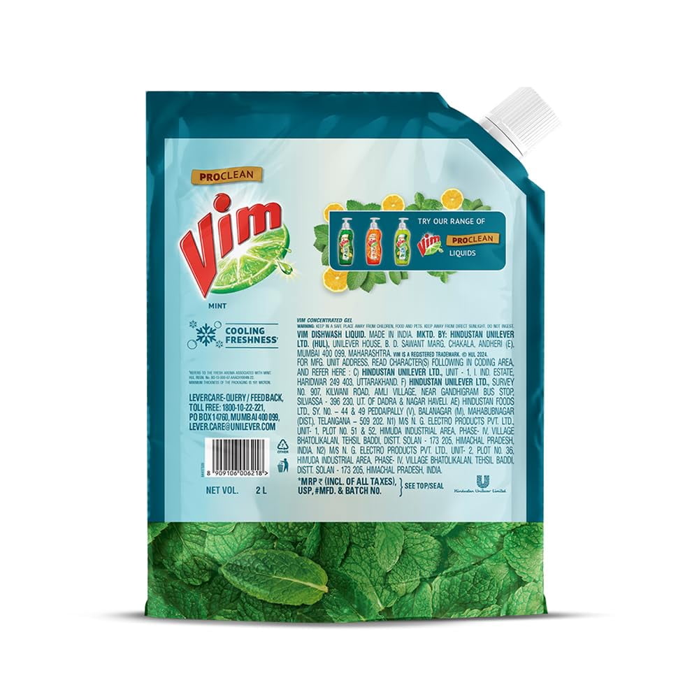 Vim Dishwash Anti Smell Liquid 2 Liter Pack