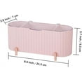 thumbnail image 2 of 3 Compartment Swab Box Storage Case,Happon Cotton Swabs Dispenser,Swab Caddy with Lid for Cotton Pads Bathroom Organizer Canisters - Pink, 2 of 7