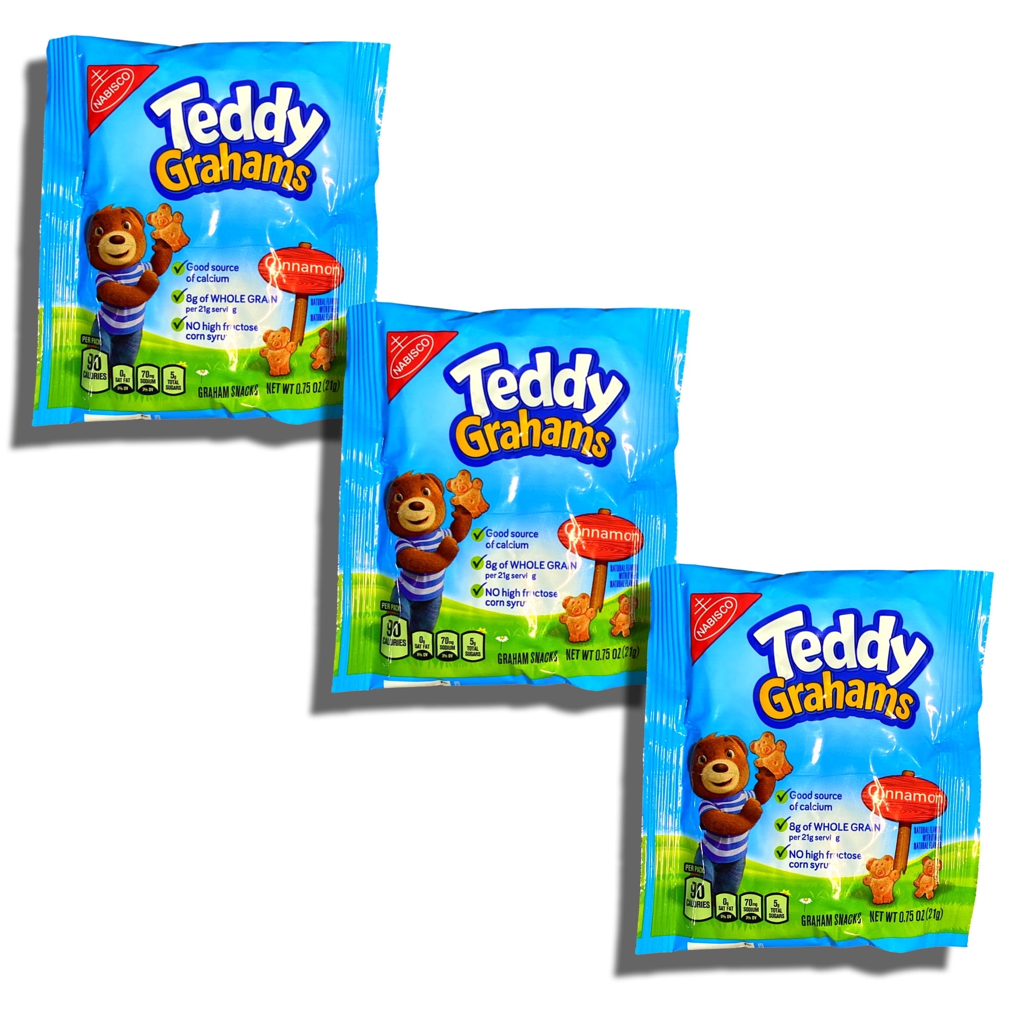 Cinnamon Teddy Bear Graham Crackers Snack Packs | .75 Oz | 25 Total
