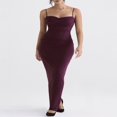 thumbnail image 3 of Women‘s Bodycon Long Dress Spaghetti Strap Solid Color Evening Dres, 3 of 8