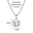 thumbnail image 3 of Sports Athlete Necklace Silver Cross Necklace for Men Boys Bible Verse Philippians 4:13 Baseball Basketball Football Soccer Volleyball Pendant Necklace 1st Communion Confirmation Baptism Jewelry Gift, 3 of 6