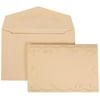JAM Paper Wedding Invitation Set, Small, 3 3/8 x 4 3/4, Ivory Card with Ivory Envelope Brown Ribbon, 100/pack