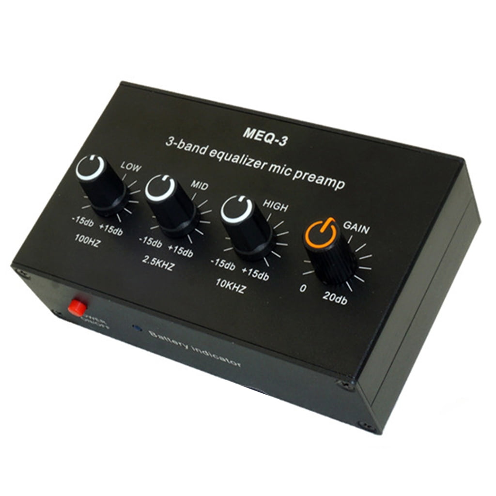 T-HOTLYST Microphone Preamplifier Microphone Amplifiers With Customizable HighMedium Low Equalization For Improved Sound Quality