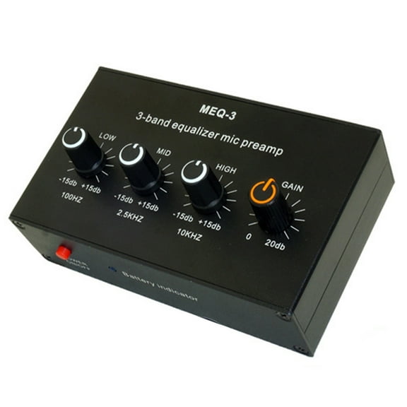JZROCKER MultiUse Mic Preamp with High Low Tone Adjustment for Active Speakers Mixer