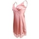 thumbnail image 4 of Mujer De Tirantes Con De La Muñeca De Seda De Ropa De Dormir Ropa De Noche Atractiva Rosada Rosado, 4 of 8