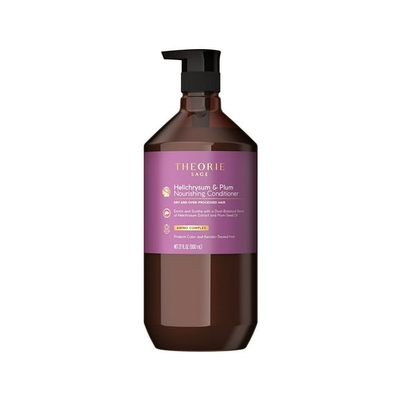 Theorie Helichrysum and Plum Nourishing Conditioner - Suited for Dry & Over Processed Hair - Protects Color & Keratin Treated Hair - 800ML