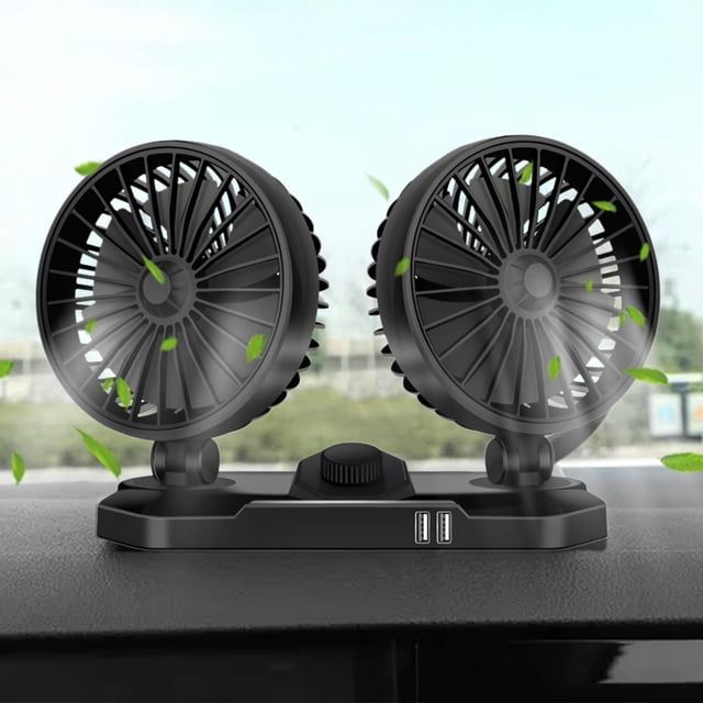 Chmadoxn Car Fan, 2 Speed 12V Circulator - 360 Degree Rotatable Auto Fan For Sedan SUV/RV/Boat/Auto Vehicles Vehicle fan