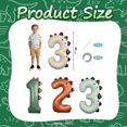 thumbnail image 3 of Yanonmyfd Dinosaur Number 2 Balloon, 36 Inch Matcha Green Foil Number Balloon for Dinosaur Birthday Party Decorations, Kids Jungle Theme,Brown,2nd, 3 of 16