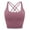 Rose Purple, variant on Women's Cross Back Sport Bras, Padded Strappy Criss Cross Cropped Bras for Yoga Workout Fitness, Rose Purple, L
