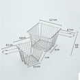 thumbnail image 5 of Mini Square Fry Basket Reusable Holder Fry Chip Basket 3.54Inch/2.55Inch Stainless Steel Food Baskets Silver for Kitchen Restaurant Party Barbecue Pack of 2, 5 of 7
