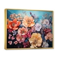 thumbnail image 2 of Designart "Coral Floral Euphony I" Abstract Botanicals Floater Framed Wall Art Living Room, 2 of 7
