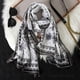 thumbnail image 4 of 2023 Moda Estampado Floral Gasa Hijab Bufanda Mujeres Pareo Señora Bandanas Toallas de Playa Verano Musulmán Velo Wrap Fular Femenino, 4 of 5