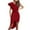Burgundy, variant on IROINNID Cocktail Dress for Women Homecoming Party Holiday Solid Color Dress Single-Shoulder Flap Split Dress Cocktail Dress,Blue