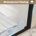 thumbnail image 6 of 56-60 " x 72" Tempered Glass with Explosion Proof Film, Aluminum Frame Double Sliding Shower Door, "1/4 (6 mm), Stainless Steel handle, Matte Black, 6 of 20