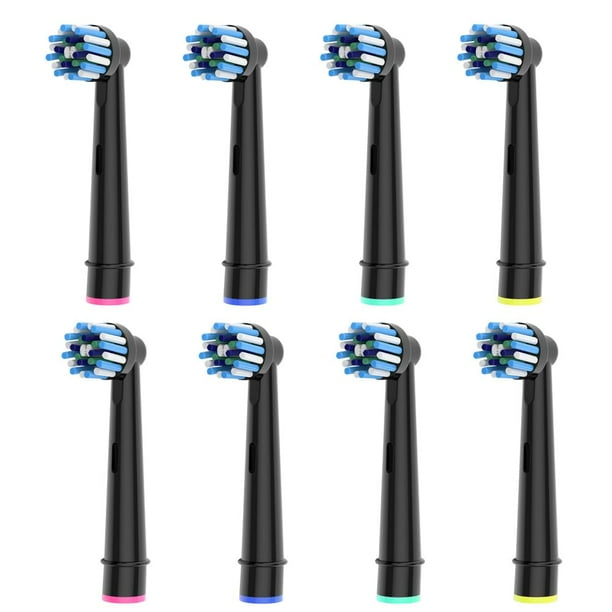 8 Cabezales De Cepillo Cross Clean Compatibles Con Cepillo De Dientes Eléctrico Oral B, Compatibles Con Cross Action Pro 1000 Y Otros Cepillos De Dientes Eléctricos Oral B.