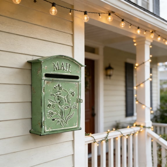 Bigfortune Mailboxes for Homes Wall Mount Mailbox for Outdoor,Vintage Lockable Mailboxes for House, Porch,Front Door and Indoor Use,Perfect for Letters & Small Mail