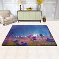 thumbnail image 2 of SKYSONIC Fairyland Flowers Watercolor Non-Slip Area Rug, Floor Carpet Comfort Floor Mats Decor for Indoor Front Porch Living Room Bedroom Kitchen, 36"x24", 2 of 5
