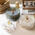 thumbnail image 5 of ABPETE Jewelry Box, 3-Layer Acrylic Jewelry Organizer with Handle, Clear Jewelry Boxes for Women Girls, Make up Organizer, Jewelry Storage Holder (Clear), 5 of 7