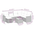 thumbnail image 2 of vidaXL 8 Piece Garden Sofa Set with Cushions Beige Poly Rattan, 2 of 5