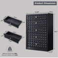 thumbnail image 6 of wow97e Modern 5 Drawer Dresser for Bedroom, Wooden Tall Dressers & Chests of Drawers w/Diamond Panel Decorate, Black, 6 of 7
