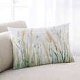 thumbnail image 2 of Vintage Green Leaf Throw Pillow Cover 20 x 30 Inch Decorative Pillow Cover Spring Country Retro Botanical Lumbar Pillowcase Seasonal Rectangle Cushion Case for Couch Sofa Bed Living Room, 2 of 7