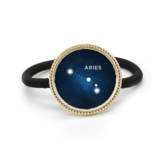 Aries Constellation Zodiac Sign Silver Metal Hair Tie And Rubber Band Headdress