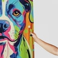 thumbnail image 3 of Autua Colorful Dog Pop Art Home Bathroom Shower Curtain 100% Polyester Fabric with Hooks 60"x72, 3 of 7