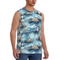 thumbnail image 2 of Balery Sea Marine And Lighthouse Camisetas sin mangas para hombre, absorbe la humedad y protege contra el mal olor.-X-Large, 2 of 7