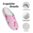 thumbnail image 5 of Lsque Pink Scarf Snowman Pattern Womens Comfort Cotton on Scuff With Memory Foam and Anti-skid Sole Slipper-39/40, 5 of 7