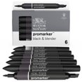 thumbnail image 1 of Winsor & Newton ProMarker Set, 6 unidades, negros + licuadora, 1 of 11