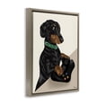 thumbnail image 3 of Stupell Industries Contemporary Gamer Dachshund Dog Brown Floating Frame Canvas Art, 17 x 21, by Tara Royle, 3 of 8