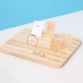 thumbnail image 2 of Wooden Earring Display Stand Earring Card Holder Earring Rings Bracelet Display Holder, 2 of 8