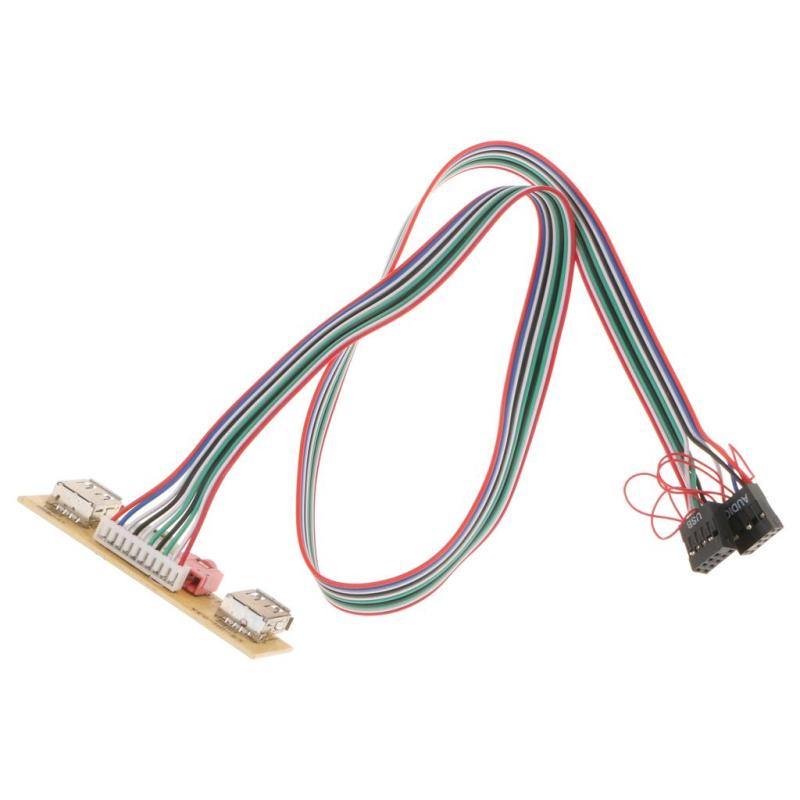 DIY Replacements Computer PC Case Front Wiring Cable USB 2.0 Audio7
