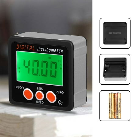 EEEKIT Digital Angle Gauge Level Box Protractor Angle Finder Inclinometer Measuring Tool with Magnetic Base,Calculating for Carpentry,Building,Masonry, Automobile
