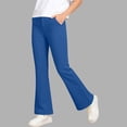 thumbnail image 2 of Wlynlyn Girls Dress Pant High Waisted Stretchy Flared Uniform Pants Summer Bootcut Soft Yoga Leggings, 2 of 8