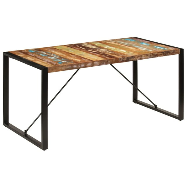 vidaXL Table à Manger 160x80x75 cm Bois Massif Recyclé