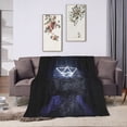 thumbnail image 6 of DouZhe Ultra-Soft Micro Fleece Lightweight Flannel Bed Blanket, Abstract Face Element Sculpture Print Cozy Warm Throw Blankets, 80"x60", 6 of 7