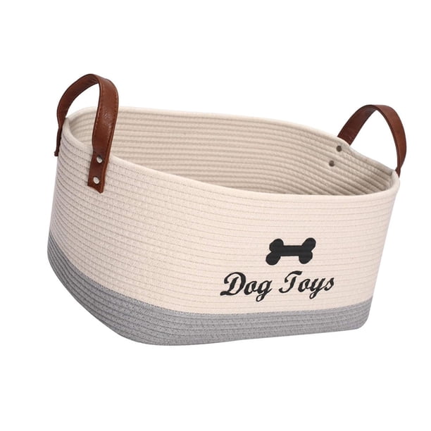 Cesta para guardar juguetes para perros, suministros para mascotas, organización del hogar, organizador fácil de limpiar, contenedor para juguetes de