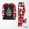 thumbnail image 4 of Matching Snowman Christmas Pajamas, Buffalo Plaid Christmas Tree Print, Unisex Holiday PJs, 4 of 7