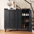 thumbnail image 2 of ROGALIS 40" Shoe Cabinet with 3 Doors & Adjustable Shelves for 30 Pairs, Tall Farmhouse Shoe Storage Rack for Entryway Living Room Closet, 2 of 10