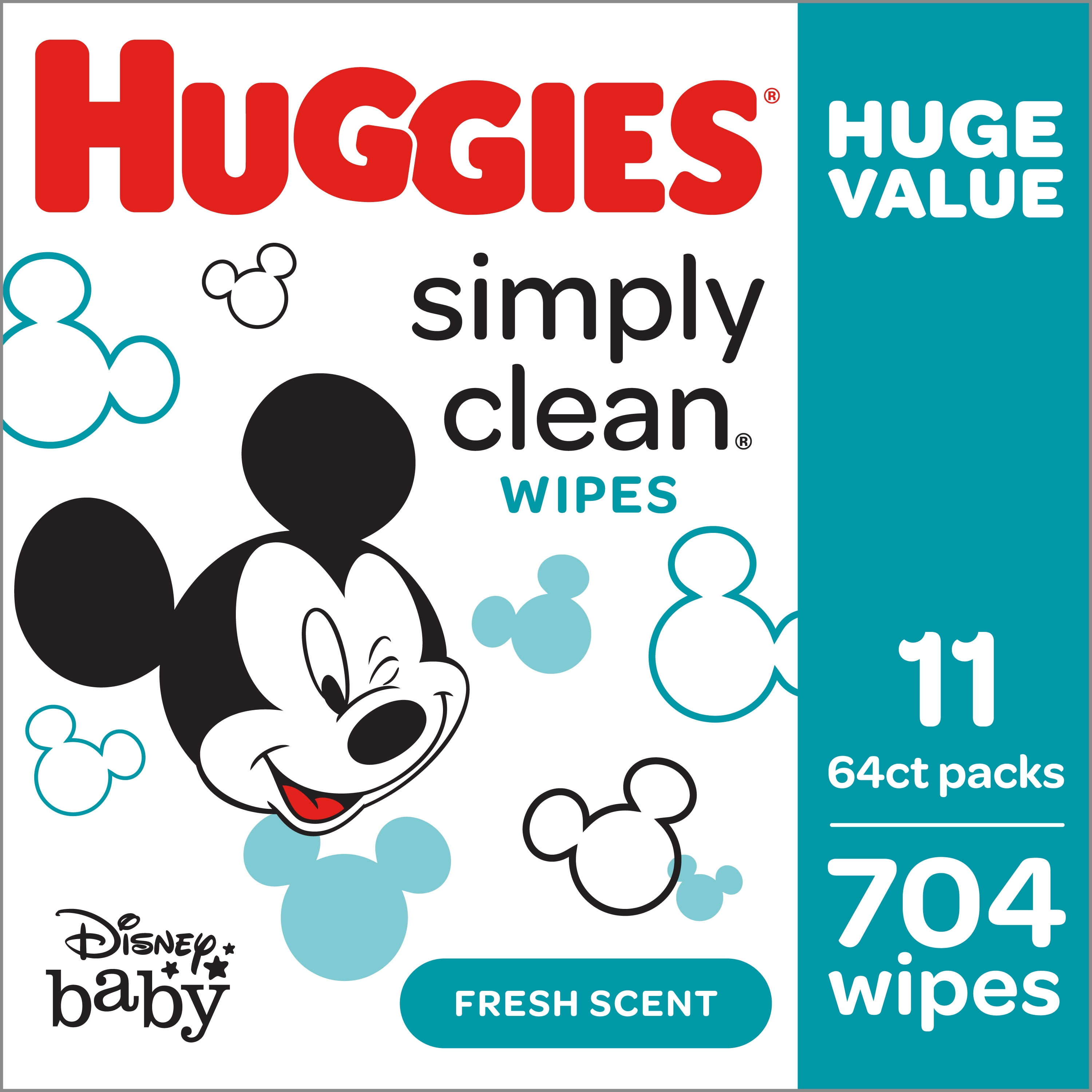 Huggies Simply Clean Baby Clean Baby Wipes, Fresh Scent, 704 Count
