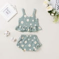 thumbnail image 2 of Babibeauty Baby Girl Shorts Set Daisy Crop Vest Tank Tees Tops Short Pants Set Outfit Toddler Girl Summer Clothes, 2 of 6