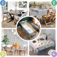 thumbnail image 5 of Blue and Gold Marble Glitter Waves Pattern Rectangle Tablecloth 60"x120",Waterproof Polyester Rectangle Table Cloth, Wipeable Spillproof Polyester Tablecloth for Dining, Camping, Indoor and Outdoor, 5 of 6