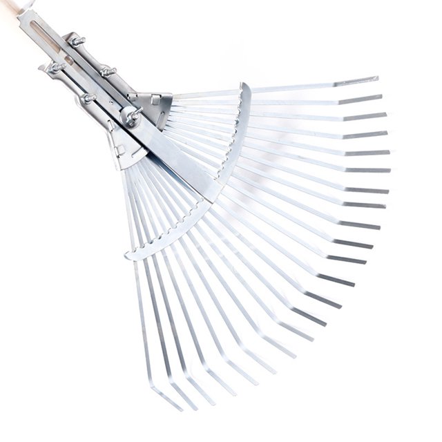Adjustable Garden Leaf Rake Heavy Duty Foldable Steel Rake Garden Tool Without Handle