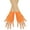 Orange, variant on Women's Fishnet Fingerless Gloves Fashion Fingerless Mittens Sheer Thin Spandex Nylon Stretchy Typing Gloves Pink One Size