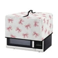 thumbnail image 7 of TSOVTHRID Pink Bowknot White Print Microwave Oven Dust Cover Dust-Proof Heavy Duty Microwave Oven Cover with Handle Decor Accessories for Kitchen, 18.25"W x 14.5"D x 11"H, S, 7 of 7