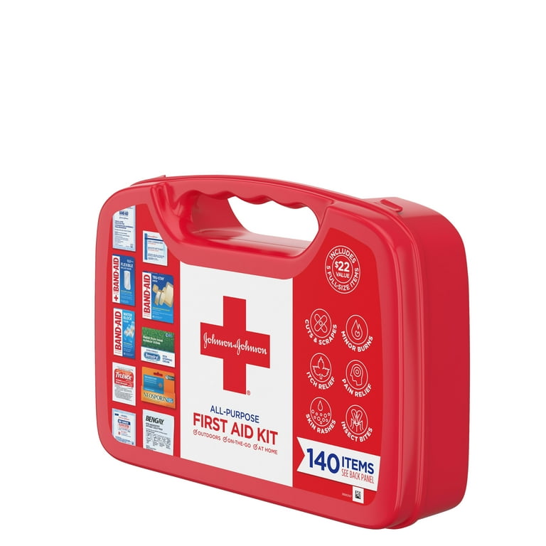 Band-Aid Travel Ready Portable Emergency First Aid Kit for Minor Wound Care  with Assorted Adhesive Bandages, Gauze Pads & More, Ideal for Travel, Car &  On-The-Go, 80 pc : Health & Household 